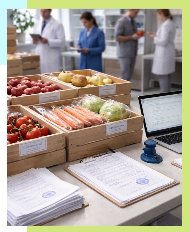 Сертификация овощей и фруктов в Новодвинске от 8693 р. | Алешин-Нвд