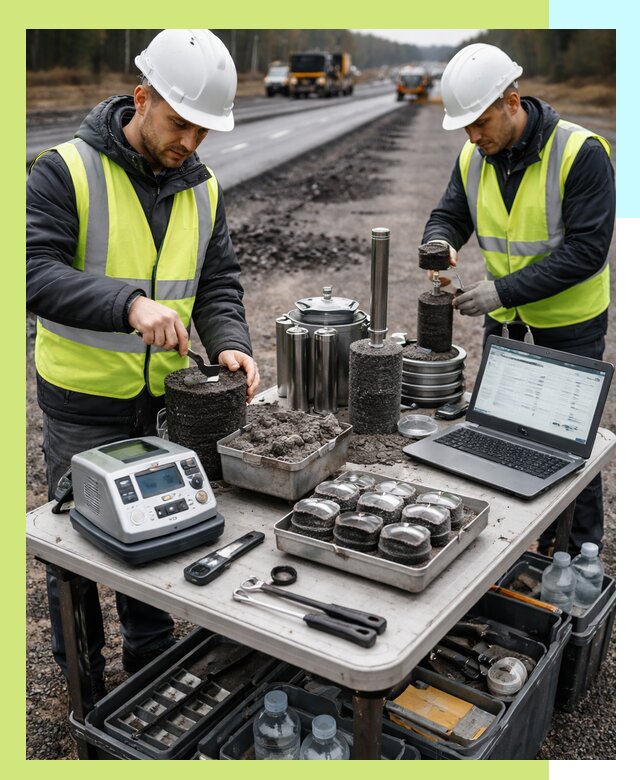 Сертификация асфальта: испытания и подтверждение в Новодвинске