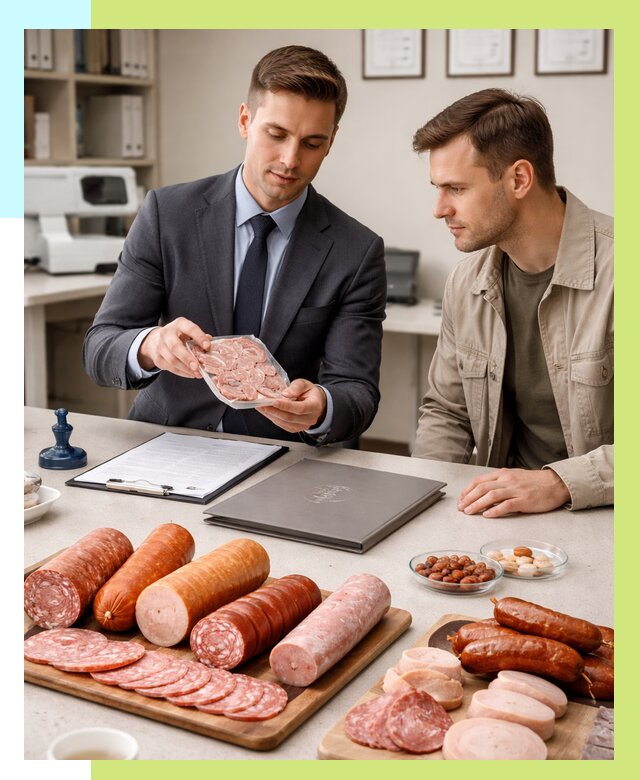 Сертификация колбасных изделий в Новодвинске от 7670 р. | Алешин-Нвд