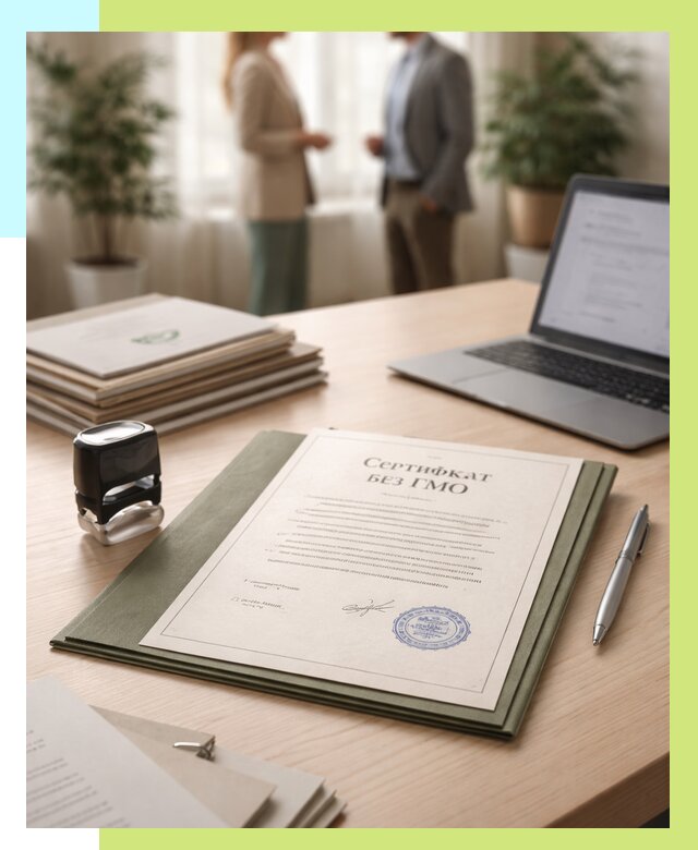 Сертификат без ГМО в Новодвинске от 7670 р. оформить срочно Алешин-Нвд