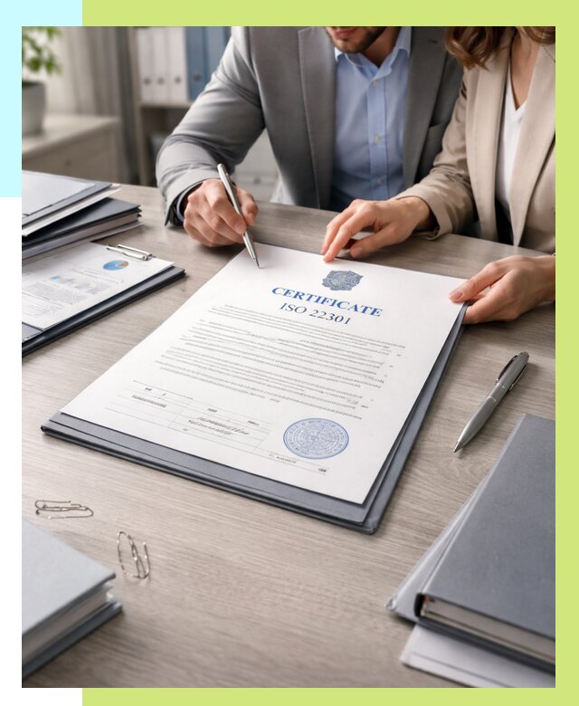 Сертификат ISO 22301 в Новодвинске от 46022 р. | Алешин-Нвд срочно